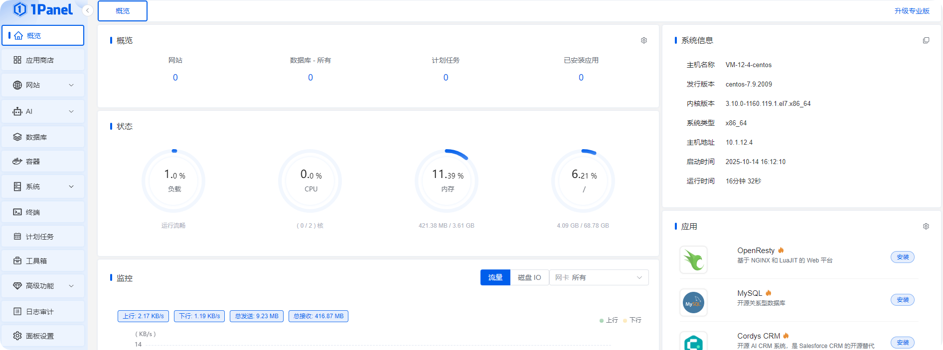 云服务器部署服务器面板 1Panel:小白轻松构建 Web 服务与面板加固指南 云服务器部署服务器面板 1Panel:小白轻松构建 Web 服务与面板加固指南