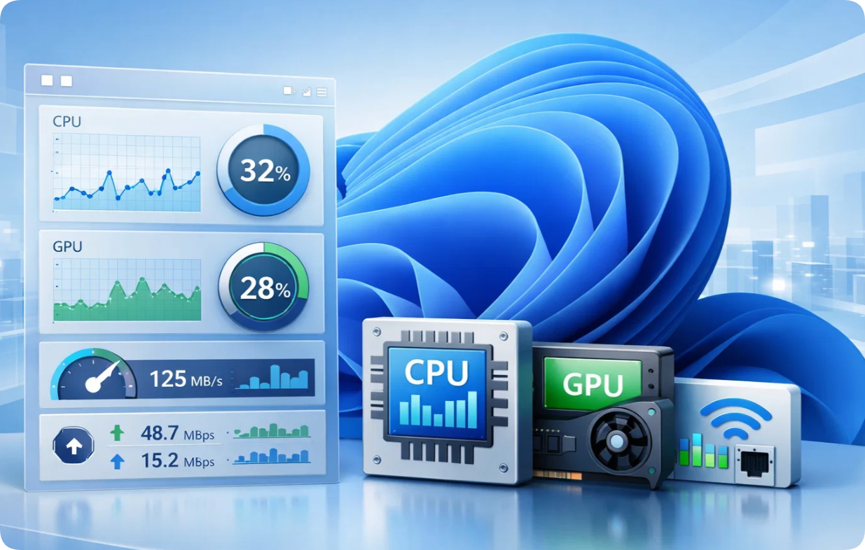 仅 2MB 大小！开源硬件监控工具：Win11 无缝适配，CPU、GPU、网速全维度掌控