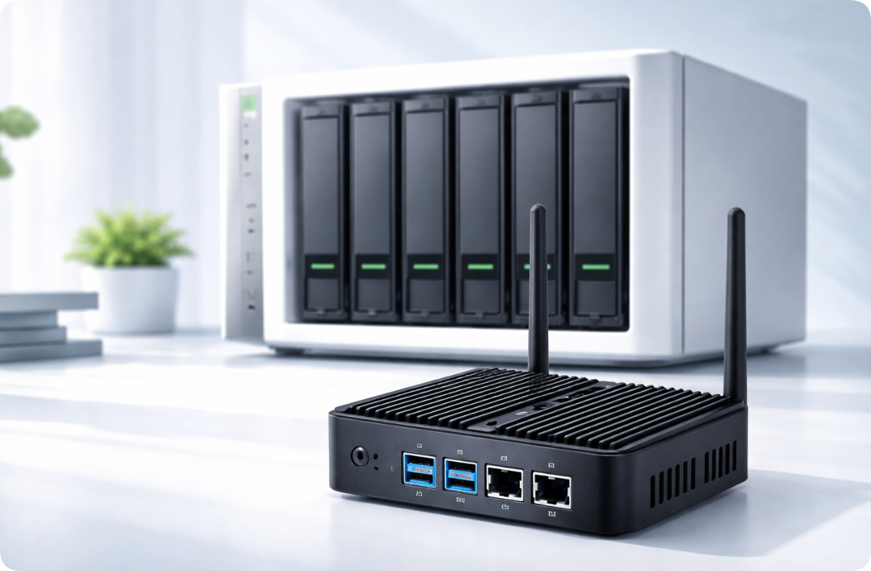 百元飞牛 NAS 神器推荐!N2805 工控小主机 百元飞牛 NAS 神器推荐!N2805 工控小主机