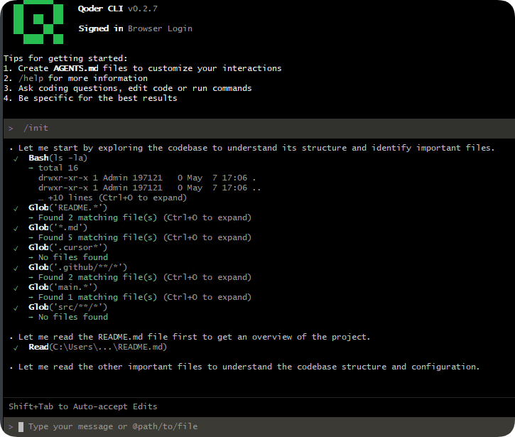 Windows 系统安装阿里 Qoder CLI,打造 AI 代码审查“自动化工厂” Windows 系统安装阿里 Qoder CLI,打造 AI 代码审查“自动化工厂”